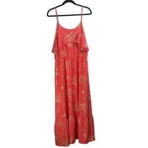New Peyton & Parker Coral Sam Cottage Floral Maxi Dress Size L